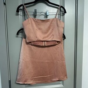 Elegant Pink Satin Dress